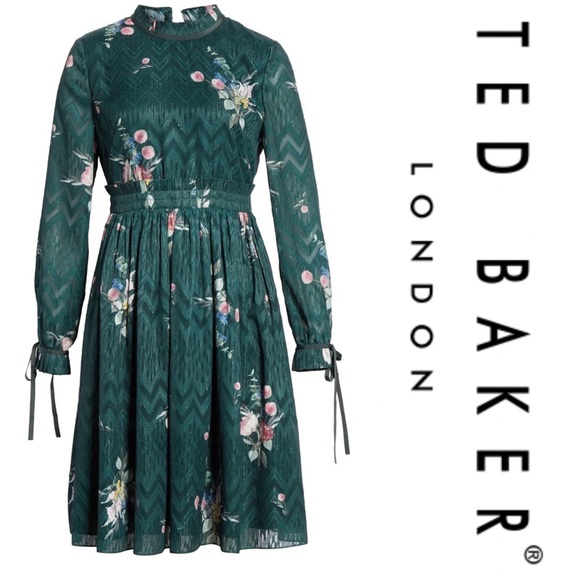 Ted Baker Dresses & Skirts - Ted Baker Sofiya Floral Ribbon Tie Dress
